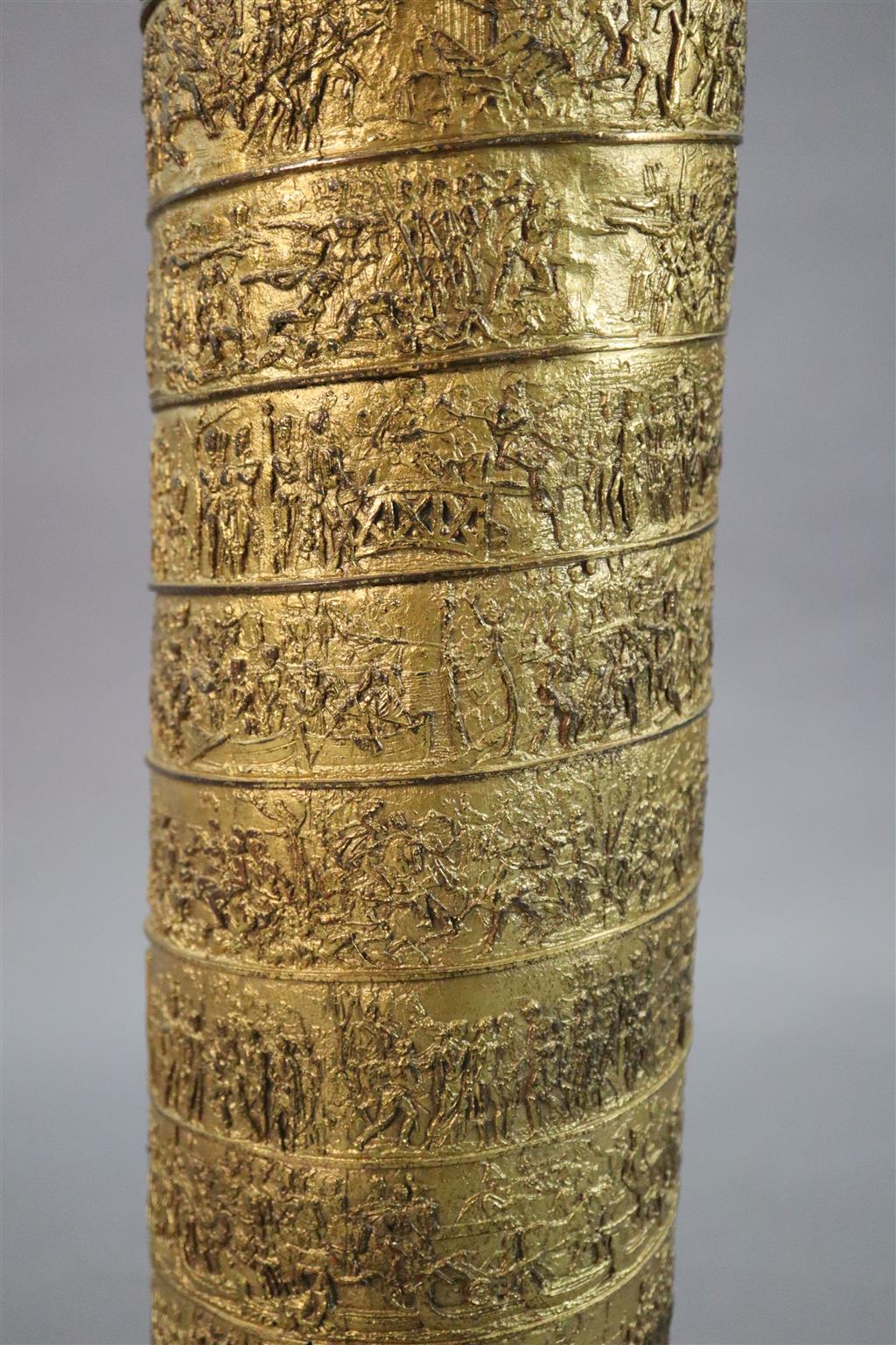 A French ormolu model of The Colonne Vendôme, H.52in. D.8in.